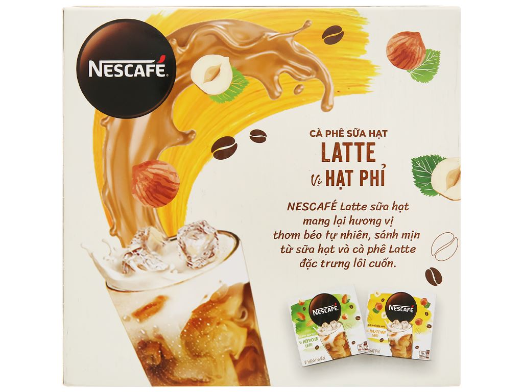 Nescafe Latte vị hạt phỉ (10 gói x 24g) - HSD 16/11/22