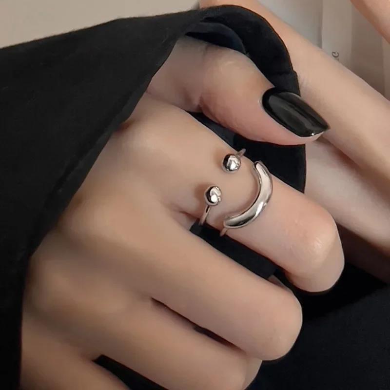 Yuanyan%20New%20Silver%20Color%20Smile%20Shape%20Ring%20for%20Women%20Girls%20Y2K%20Stainless%20Steel%20Rings%20Adjustable%20Opening%20Ring%20Fashion%20Jewelry%20Friend%20Gifts%20-%20Image%207