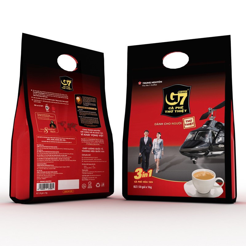 Bịch 50 gói cafe g7 bịch 50 gói x 16g