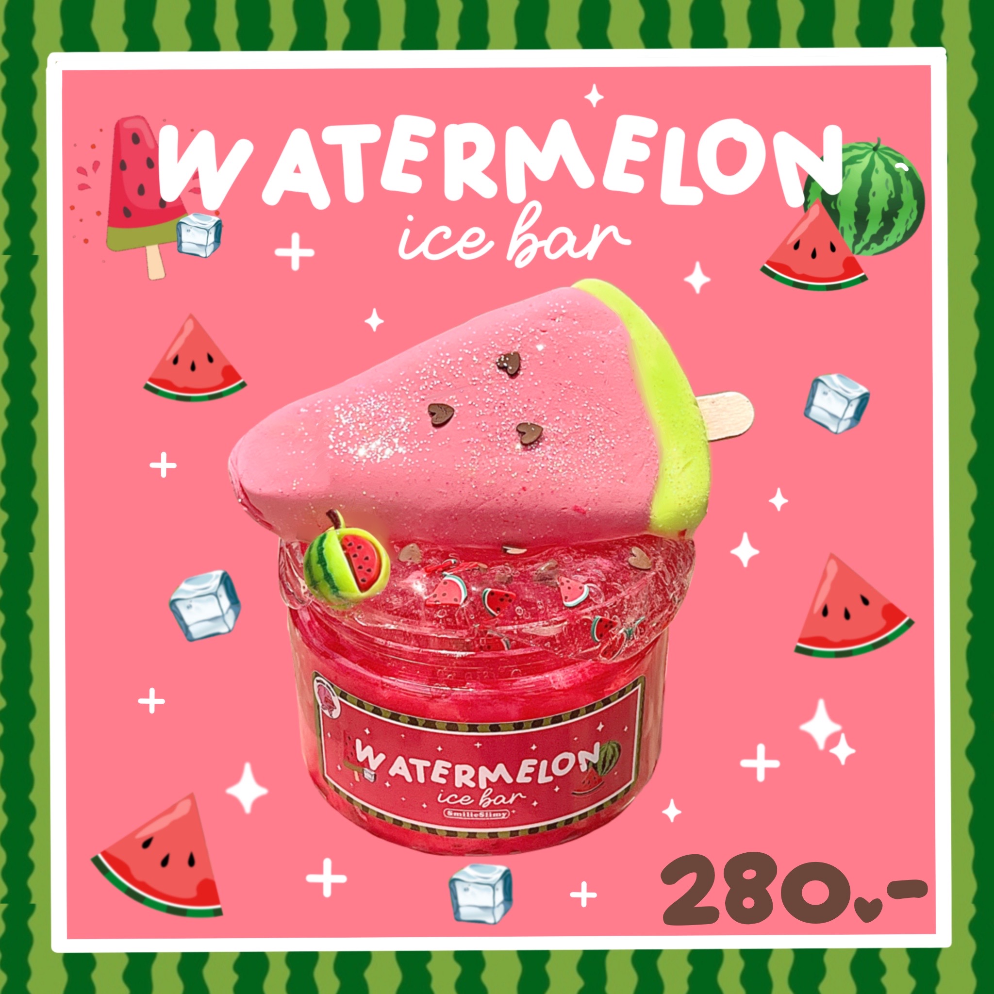 Watermelon Ice Bar(ไอติมแตงโม)🍉 SmilieSlimy Lazada.co.th