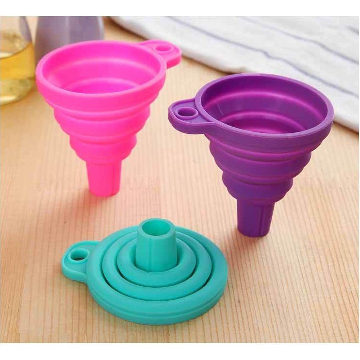 Phễu (Quặng) Silicon Gấp Gọn Chiết Chất Lỏng, Mỹ Phẩm, Dung Dịch, Nước Hoa, Dầu Ăn, Gia Vị,..