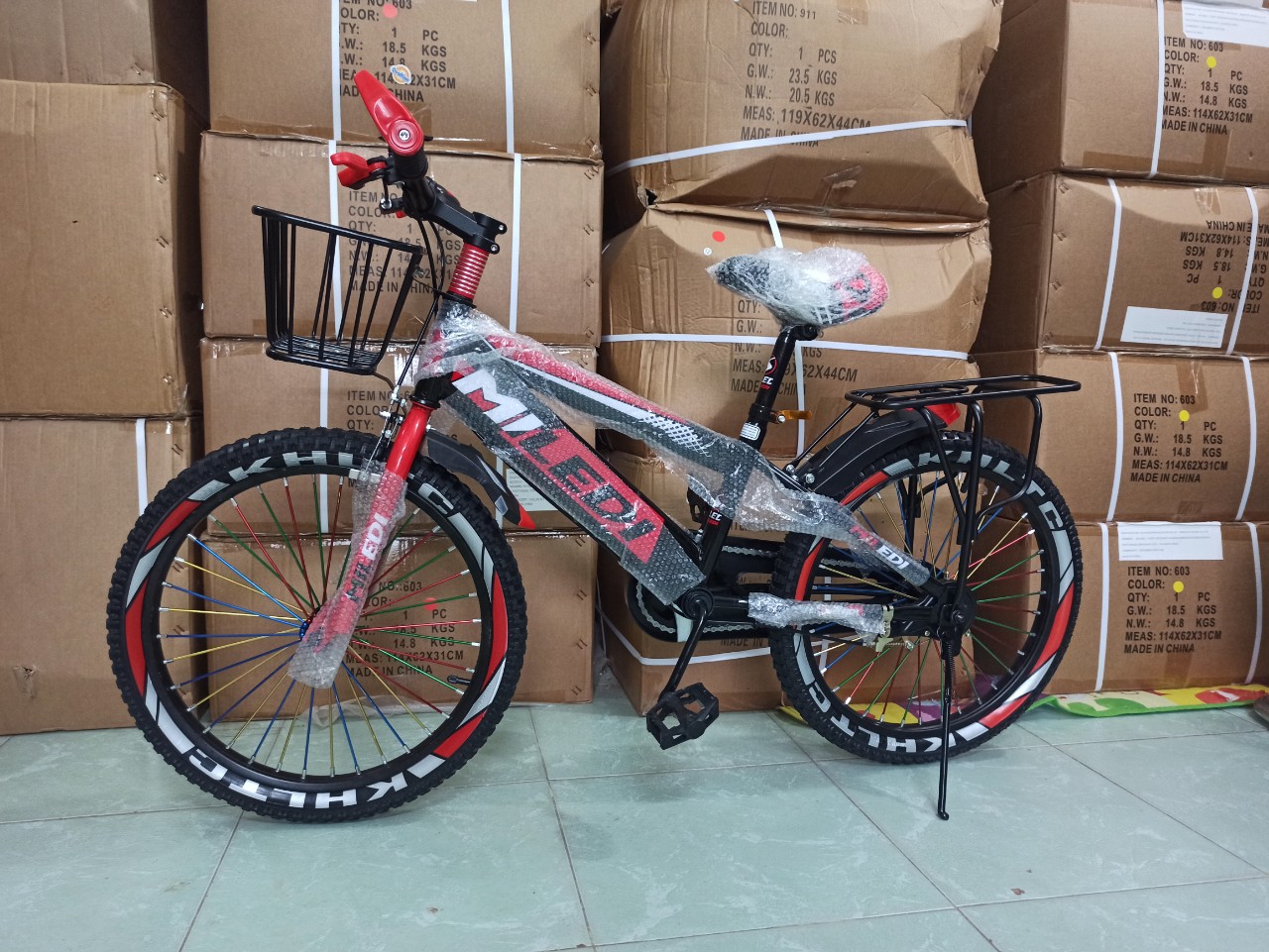 [siêu rẻ - siêu đẹp] XE ĐẠP THỂ THAO  BÁNH 12-14-16-18-20 INCH  CHO BÉ 3-11 TUỔI (tặng kèm giỏ xe và gacbaga)