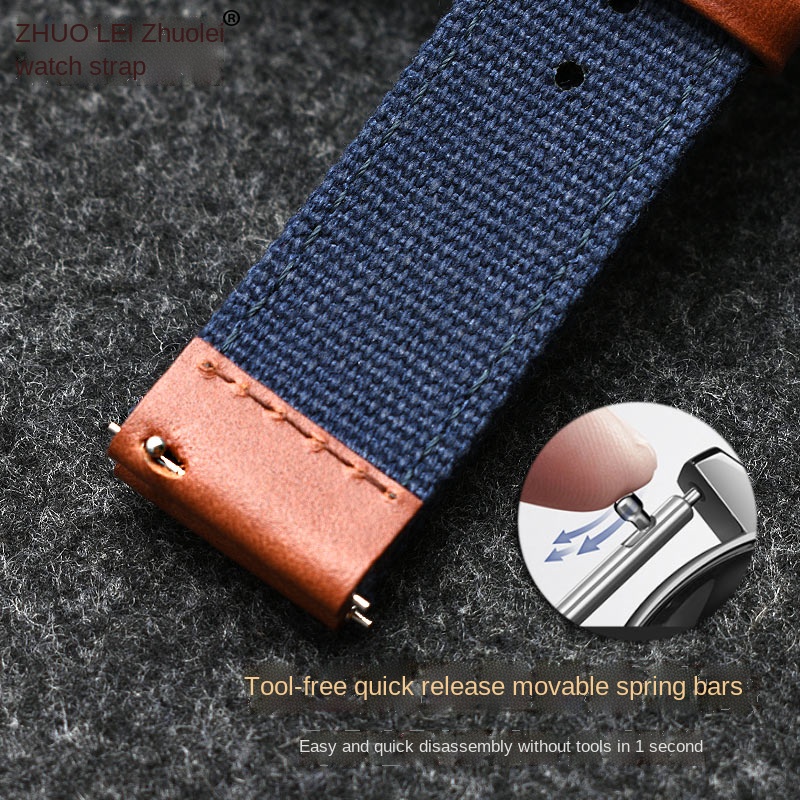 Lionorm Bracelets de montre en nylon vague à dégagement rapide 22mm 18mm 20mm po Lionorm Bracelets de montre en nylon vague à dégagement rapide 22mm 18mm 20mm po