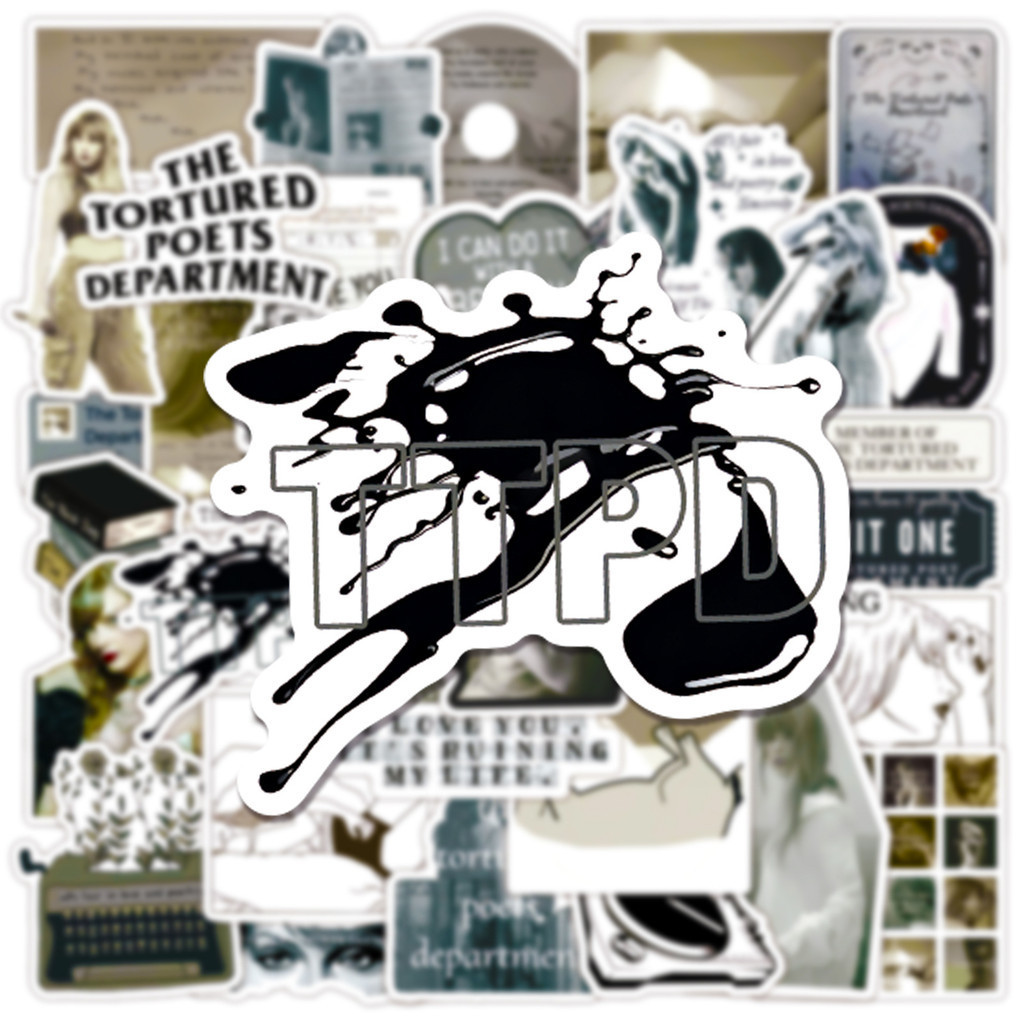 100%2050%20Taylor%20Swift's%20new%20album%20'Torture%20Poet%20Parts'%20TTPD%20waterproof%20mural%20bicycle%20helmets%20handwritten%20pencil%20case%20stickers%20lanlanlanstickers%20-%20Image%205