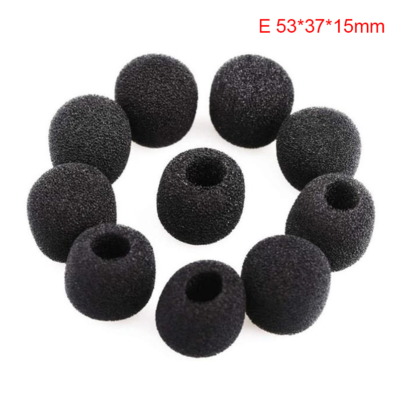 Maoyuanxing 10Pcs Mini Microphone Cover Headset Replacement Foam Mic Cover Windshield
