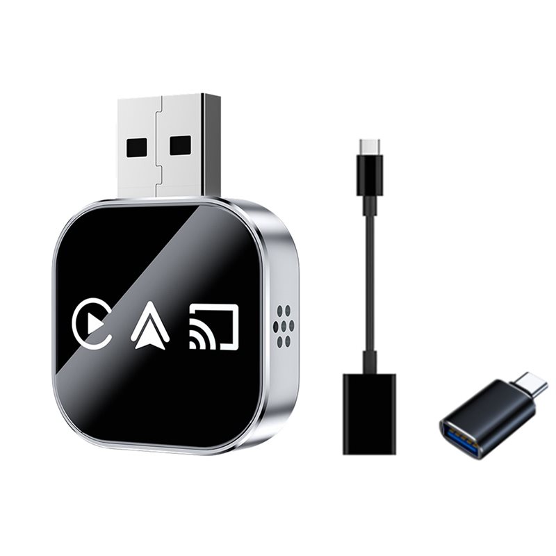 Smart Mirror Link 3 In1 Wireless Carplay Adapter Android Auto USB ...