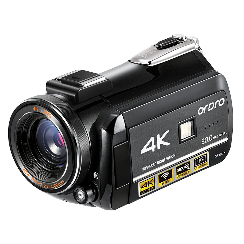 ภาพสินค้าORDRO HDR-AC3 30MP 4K Digital Video Camera Ultra HD Photography IR Night Vision WiFi for Vlogging Yo Camcorder จากร้าน ORDRO Flagship Store บน Lazada ภาพที่ 2