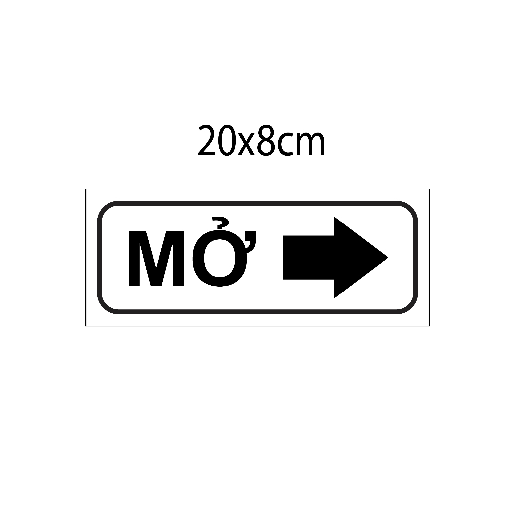 Decal dán cửa kính kéo đẩy mở cửa tự động PULL- PUSH chất liệu decal mờ