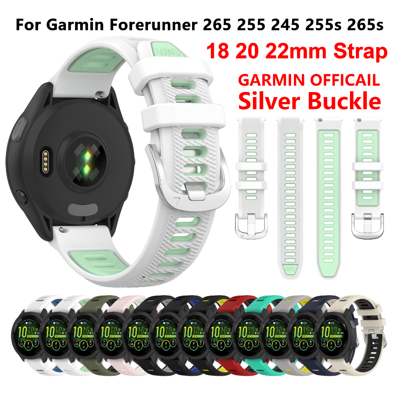 18 20 22mm Replacement Watch Strap for Garmin Forerunner 745 645 265 255  245 Smartwatch band Garmin Venu 2 SQ vivoactive 4s 4 3