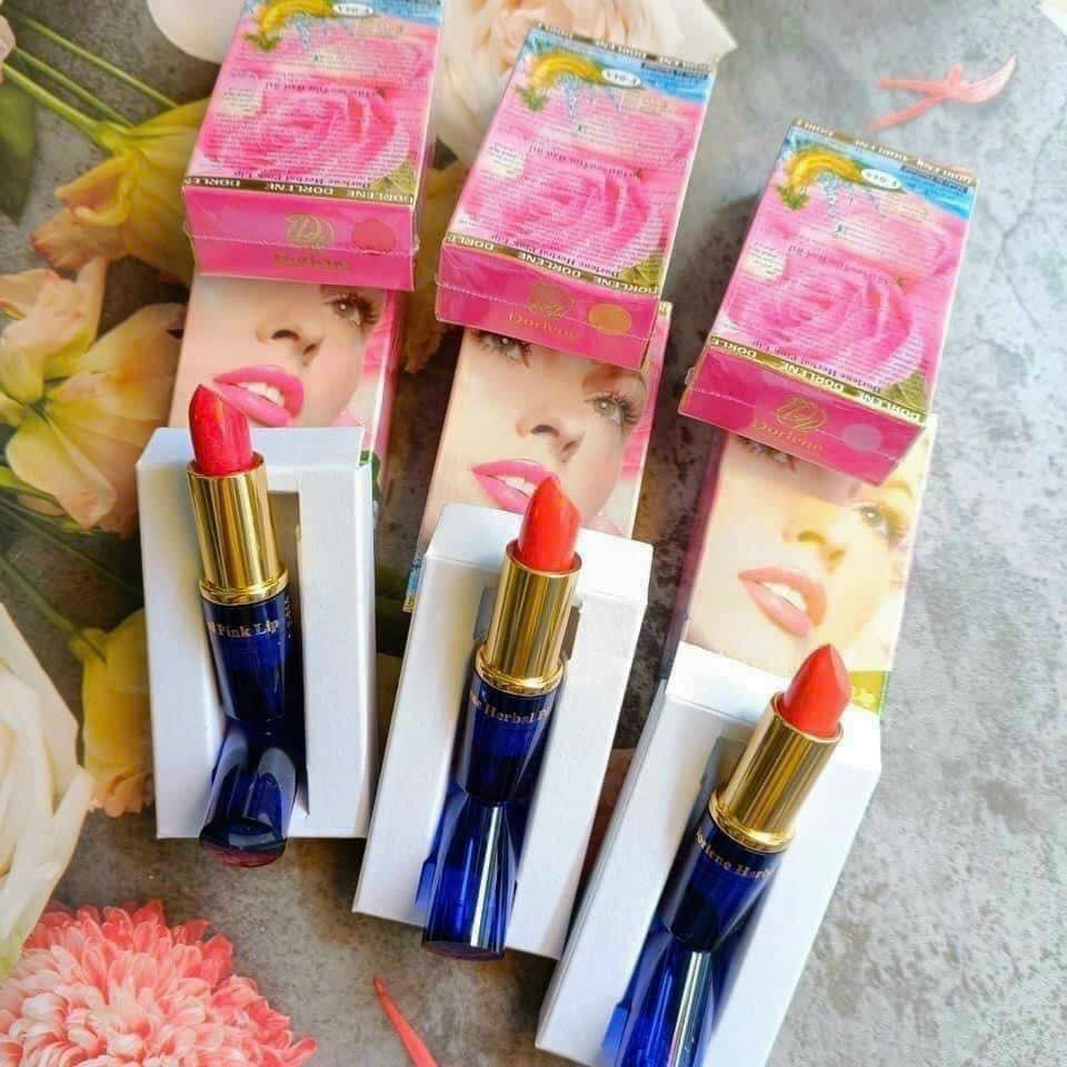 Son lì dưỡng khắc phục thâm môi Dorlene Herbal Pink Lip Thái Lan