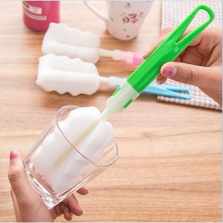 Combo 2 Cây Cọ Rửa, Ly, Cốc, Bình Sữa Đa Năng Đầu Mút Xốp