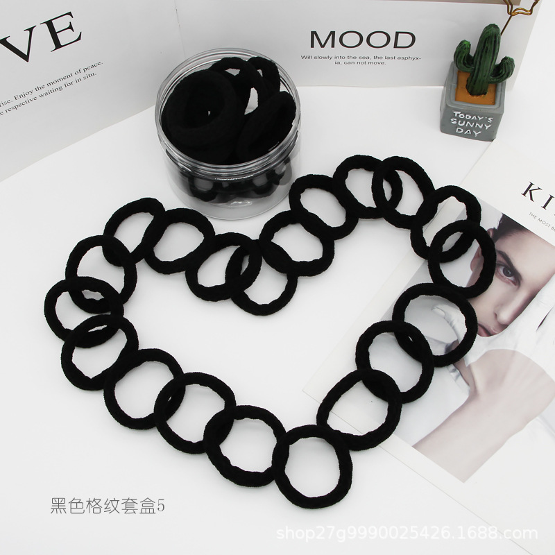 Hộp 50 Cái Cột Tóc Thun Mềm Cho Bé