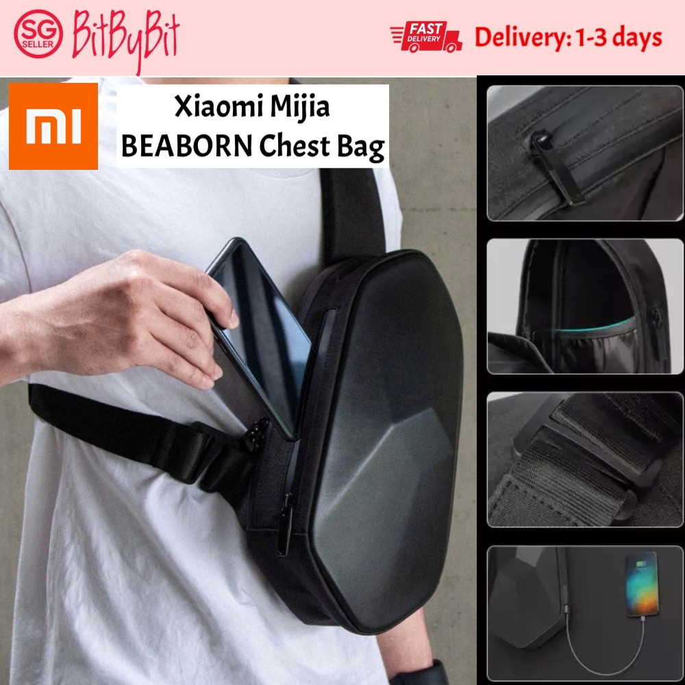 Xiaomi mijia BEABORN Xiaomi Mijia BEABORN Chest Bag PU Backpack Polyhedron Waterproof Leisure Sports Shoulder Bag For Men Women Outdoor Traveling Hiking PU Backpack Bag Waterproof Colorful Leisure Spo...