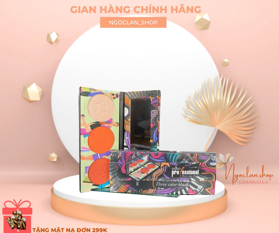 Phấn Má Hồng Odbo 3 ô OD1-103 No.02