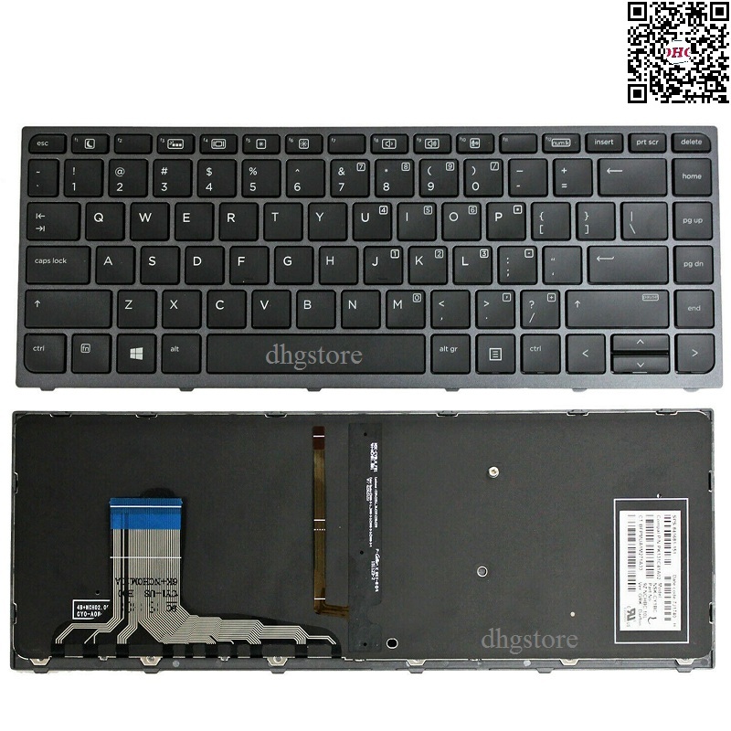HP ZBook Studio G3 laptop keyboard with lamp