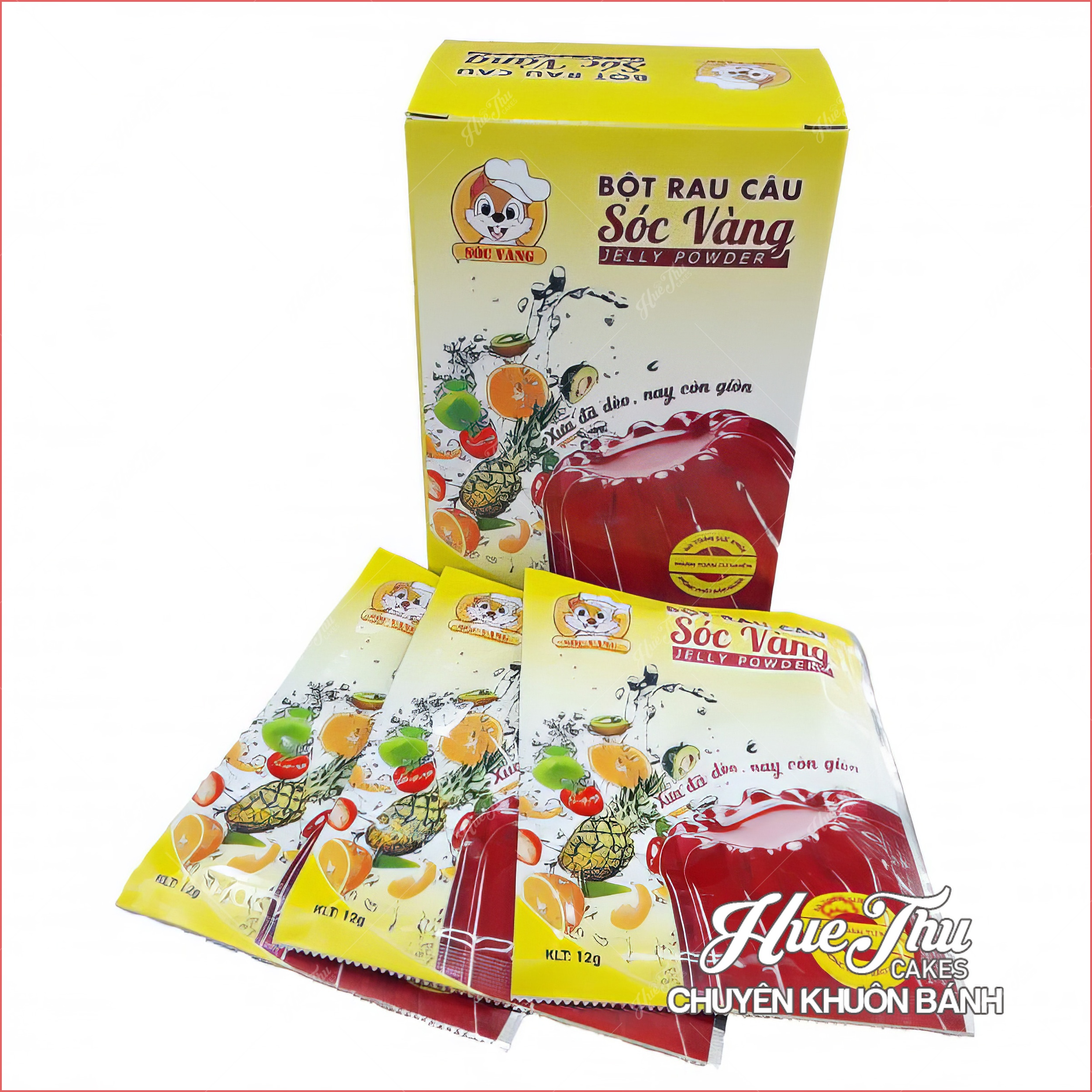 Bột rau câu Sóc Vàng (Jelly Powder) gói 12g