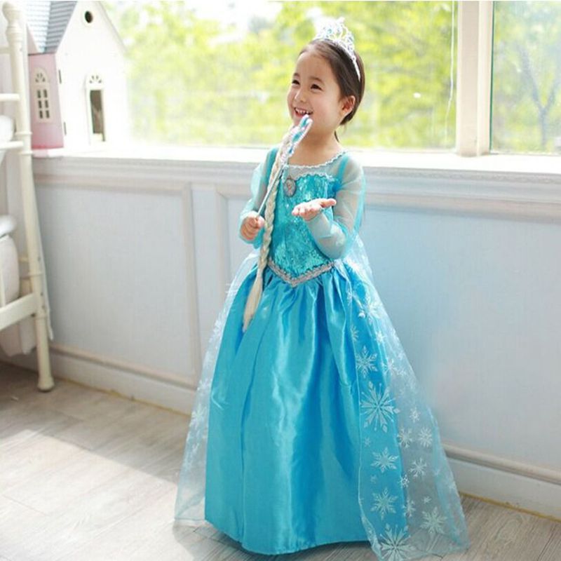 IP Frozen Princess Dress Elsa Dress Long Dress Children's Dress Girls Dress Girls Prom Performance Dress