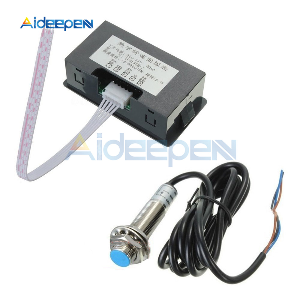 【InnovateWorld】0.56'' Tachometer 4 Digital Green LED Tach RPM Speed ...