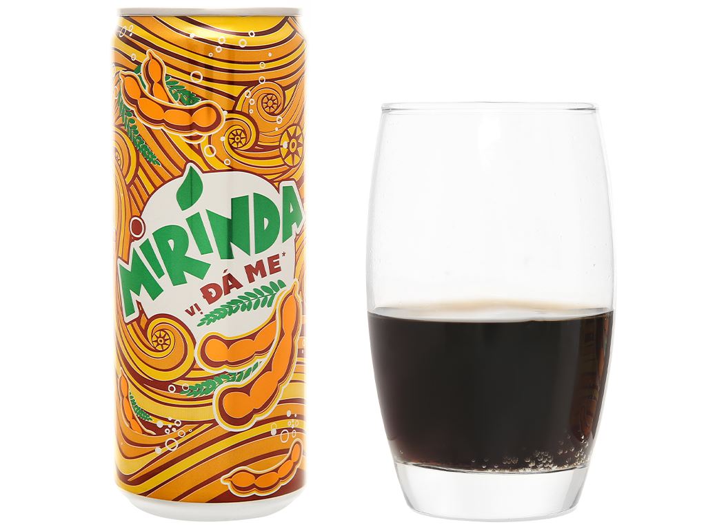 Thùng 24 Lon Nước Ngọt Mirinda Đá Me 330ml