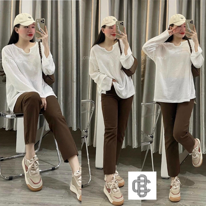 Quần Kaki Ống Đứng Co Giãn LA'COBA Phối Tag Cạp