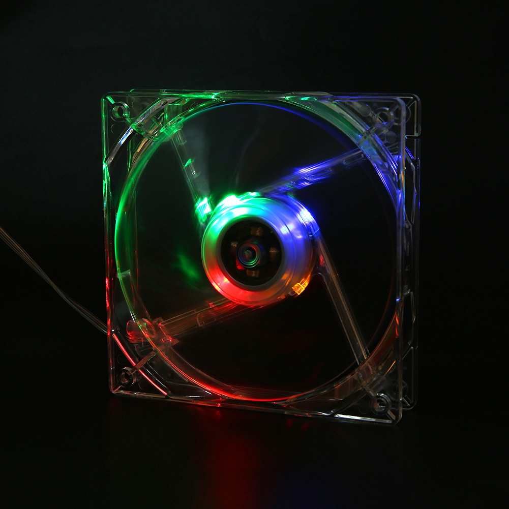 CPU coling Fan Led 8cm USB ánh sáng đầy màu sắc trong suốt quạt tản nhiệt 5V CPU quạt tản nhiệt cho máy tính để bàn