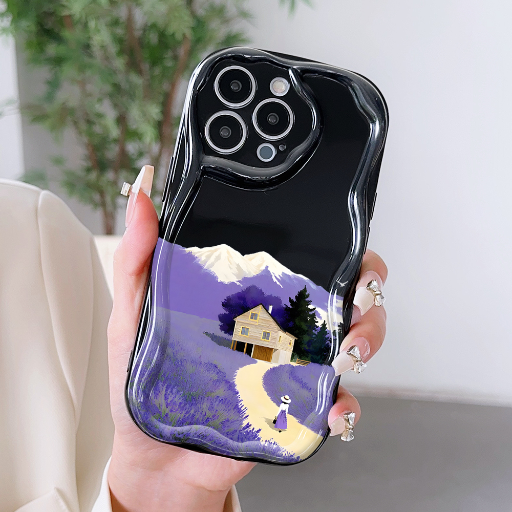 Jizetin%20for%20Realme%20C33%20Back%20Cover%20Purple%20Garden%20Curved%20Wavy%20Edge%20Soft%20Silicone%20Phone%20Case%20-%20Image%206