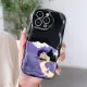 Jizetin for Samsung J7 Prime Back Cover Purple Garden Curved Wavy Edge Soft Silicone Phone Case. 