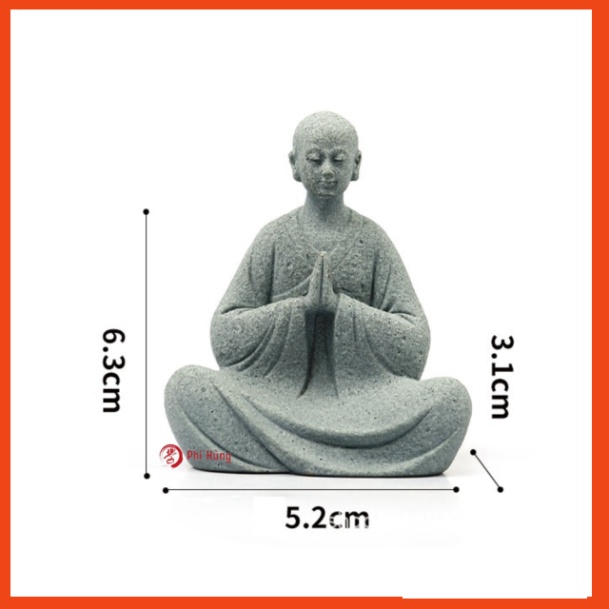 Tượng Chú Tiểu Bái Phật - Đá Sa Thạch