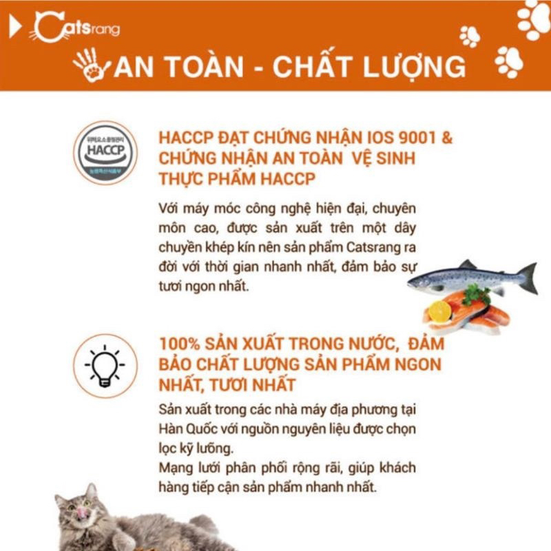 Thức ăn  hạt cho mèo catrang gói 1kg