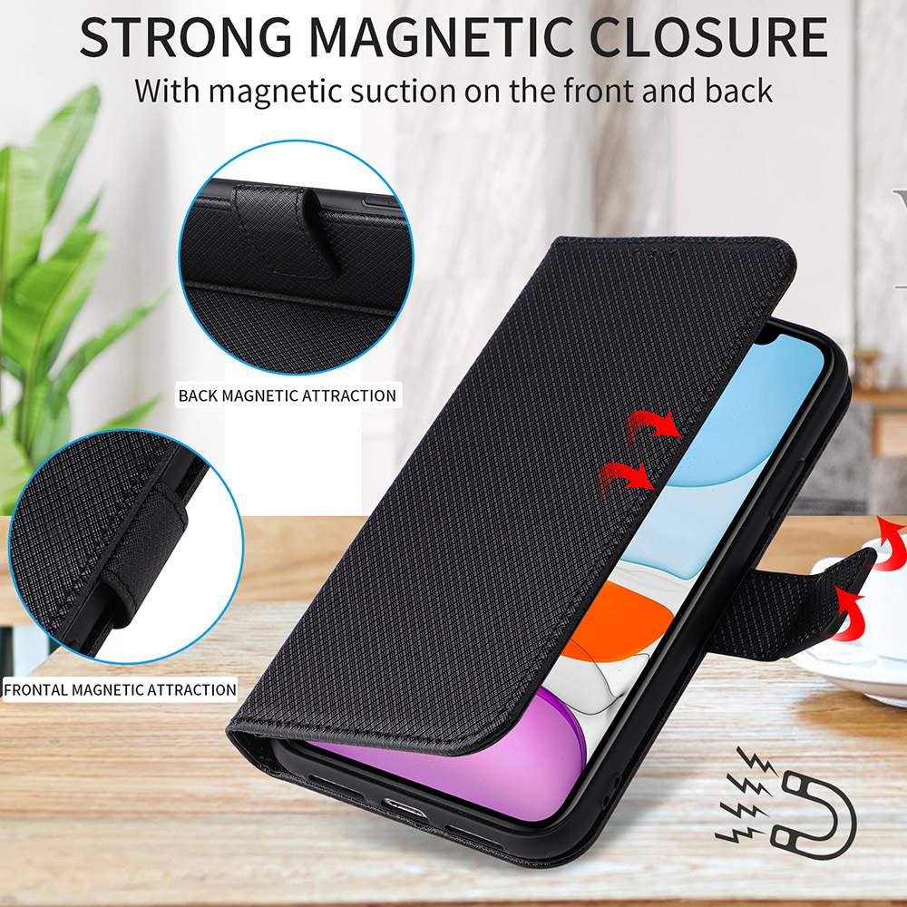Phone Cases For Vivo Y04S / Y04 Back Case Diamond Pattern Card Slot Soft Silicone External Leather Support Function Flip Cover Attraction Closure for Vivo Y04S / Y04 Case. 