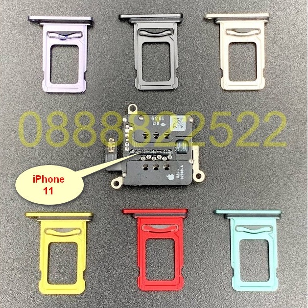 Combo độ 2 sim vật lý cho 11 (ổ và khay 2 sim)