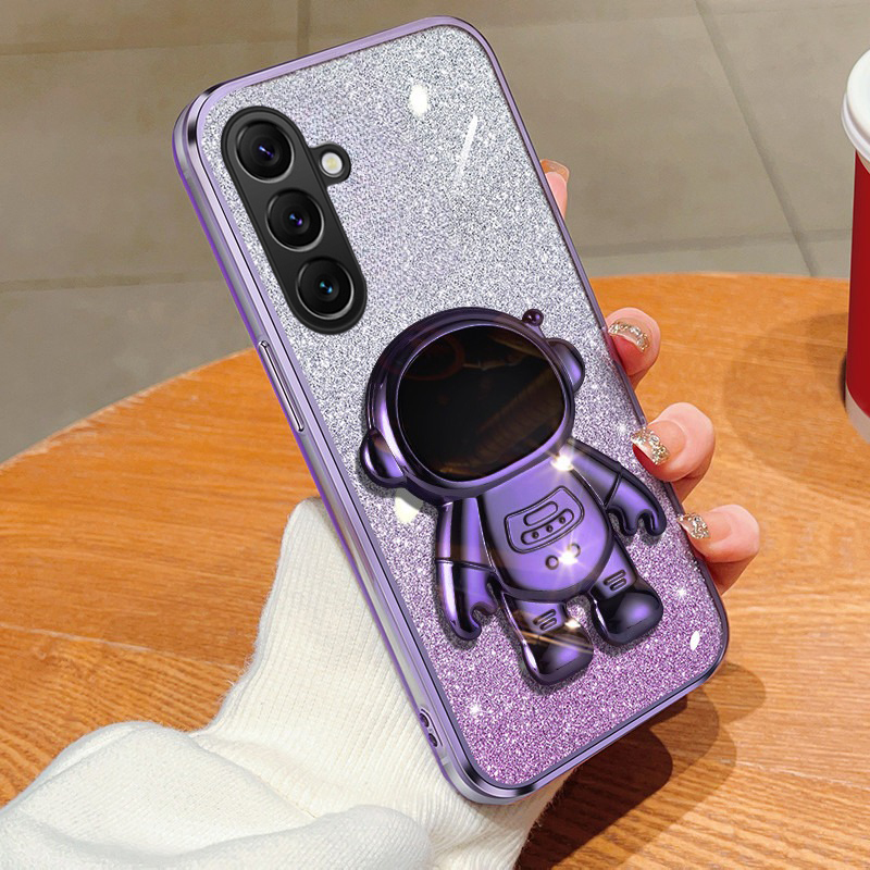 New%20Phone%20case%20Samsung%20Galaxy%20A16%20A06%20Back%20cover%20Fashionable%20Frosted%20Silicone%20Soft%20Dustproof%20Bracket%20Adsorb%20+%20Electroplated%20astronaut%20bracket%20for%20Samsung%20A06%20A16%20case%20-%20Image%209