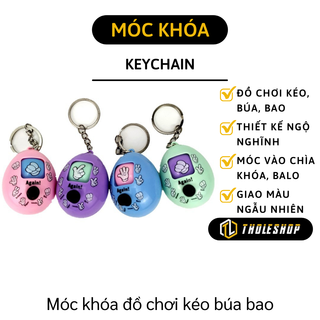 Móc Khóa Đồ Chơi - Móc Khóa Trứng Oẳn Tù Tì - Đồ Chơi Mini Kéo Búa Bao Nút Xoay Ngẫu Nhiên