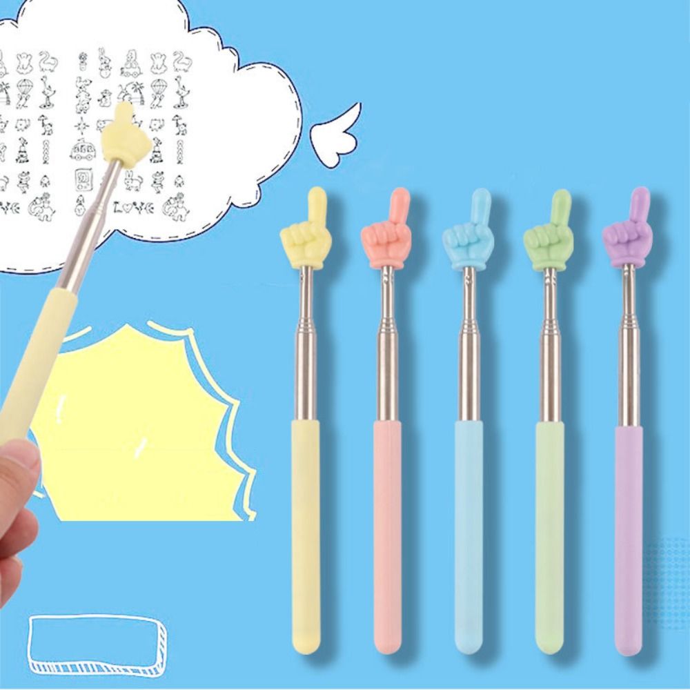Bunsb Kính thiên văn đọc hướng dẫn con trỏ có thể thu vào ngón tay hình dạng cầm tay Blackboard Presenter Stick bảng trắng con trỏ Mini Gậy dạy học Stick đồ dùng cho giáo viên