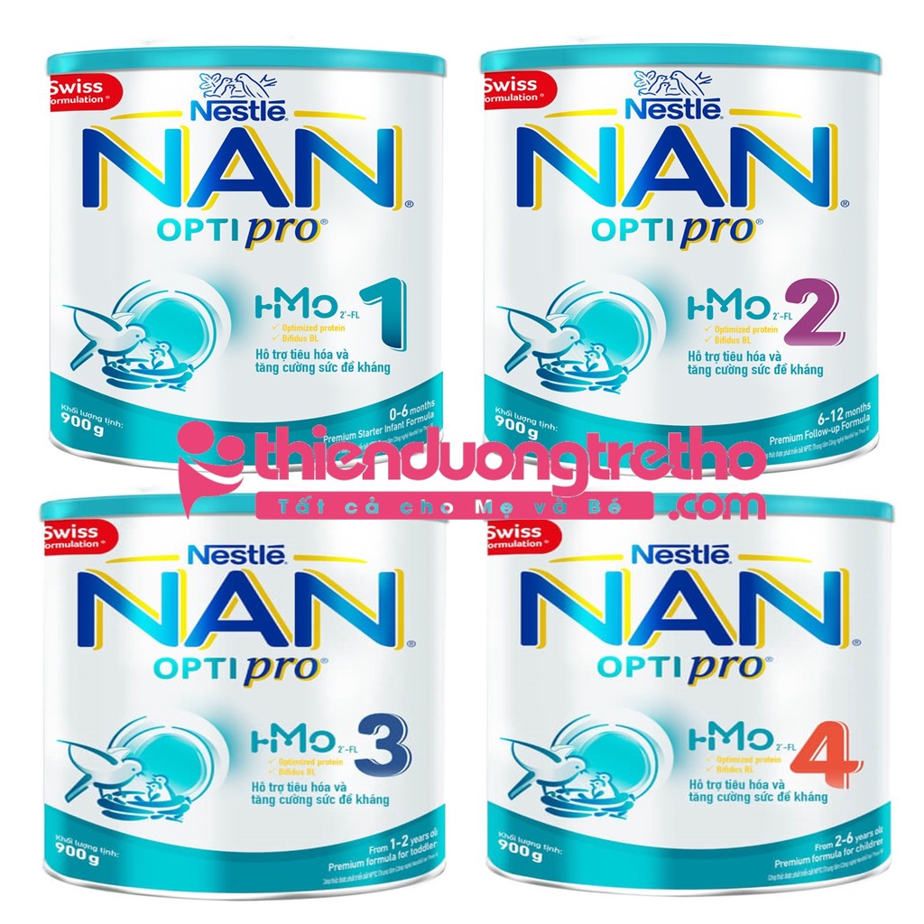 Sữa Bột Nestlé NAN Optipro 1, 2,3,4 Hộp 850g (Thụy Sĩ)