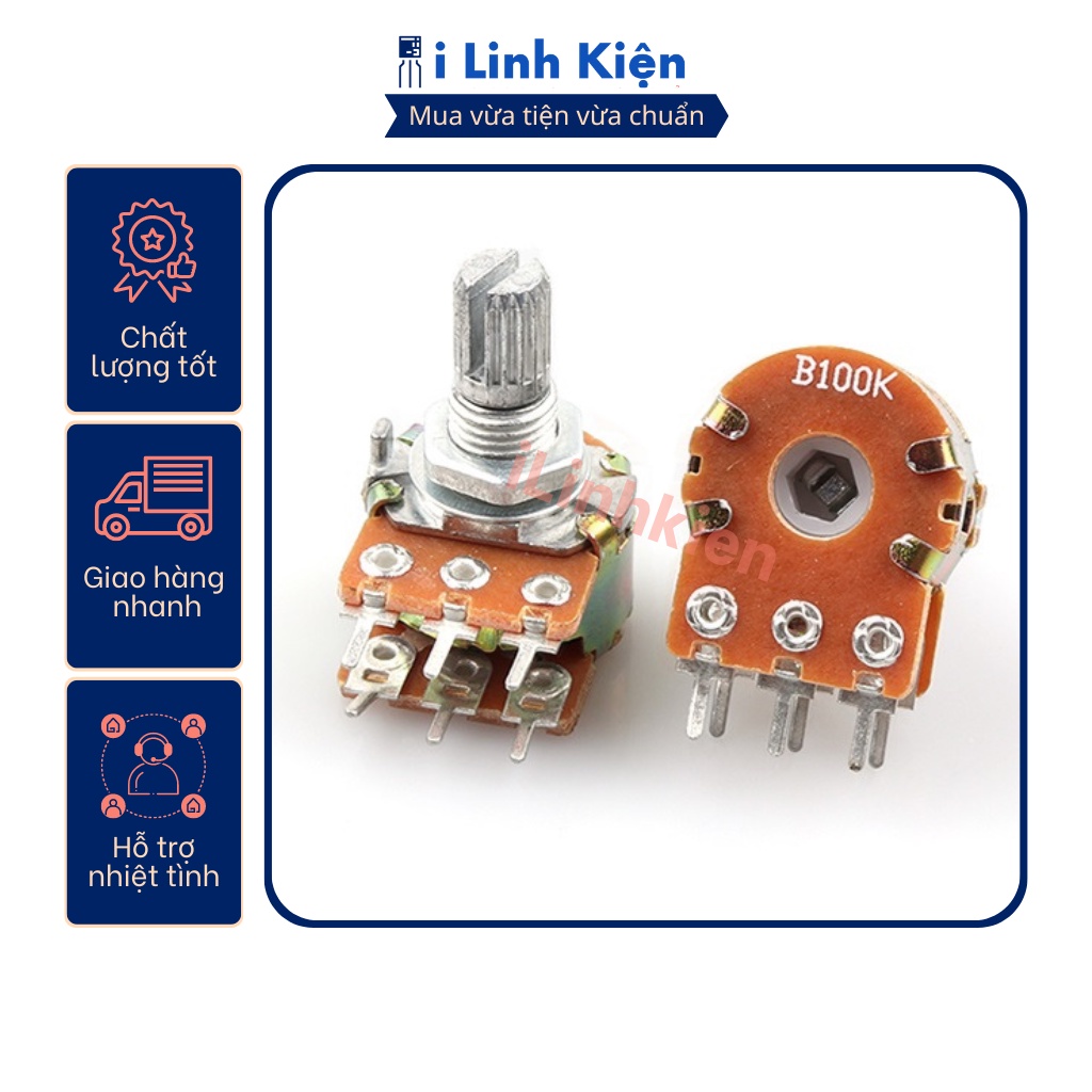 Chiết áp đôi 5K WH148-B5K 15mm