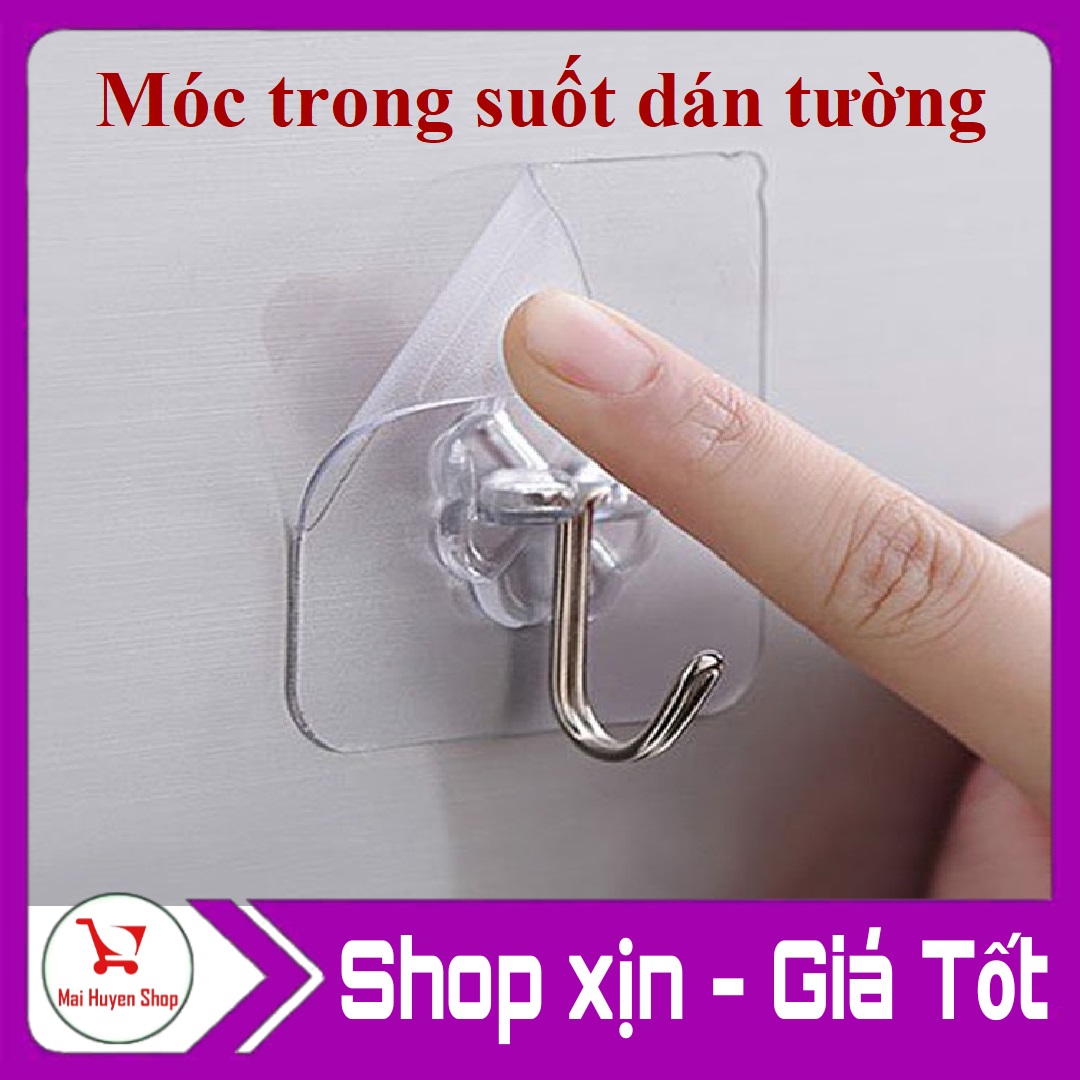 Móc dán tường trong suốt chịu lực