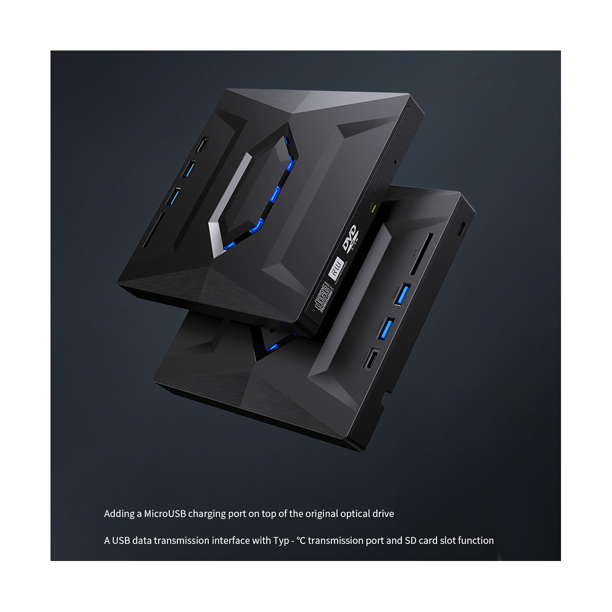 External DVD CD Writer Burner CD and DVD Player Type C/USB3.0 External DVD CD Drive for PC Laptop Windows 11/10/8/7