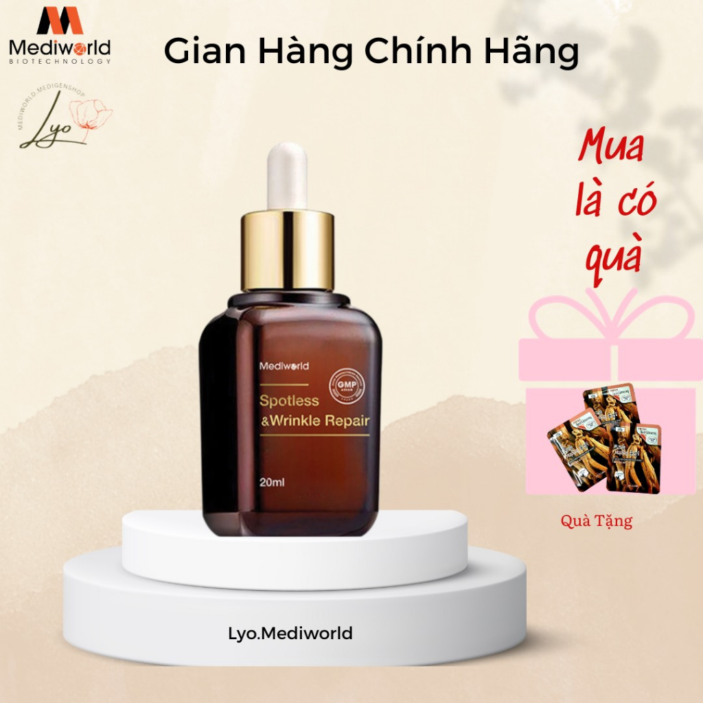 Serum mắt mediworld spotless & wrinkle repair giúp mờ thâm, giảm nếp nhăn, giảm bọng mắt mediworld - lyo