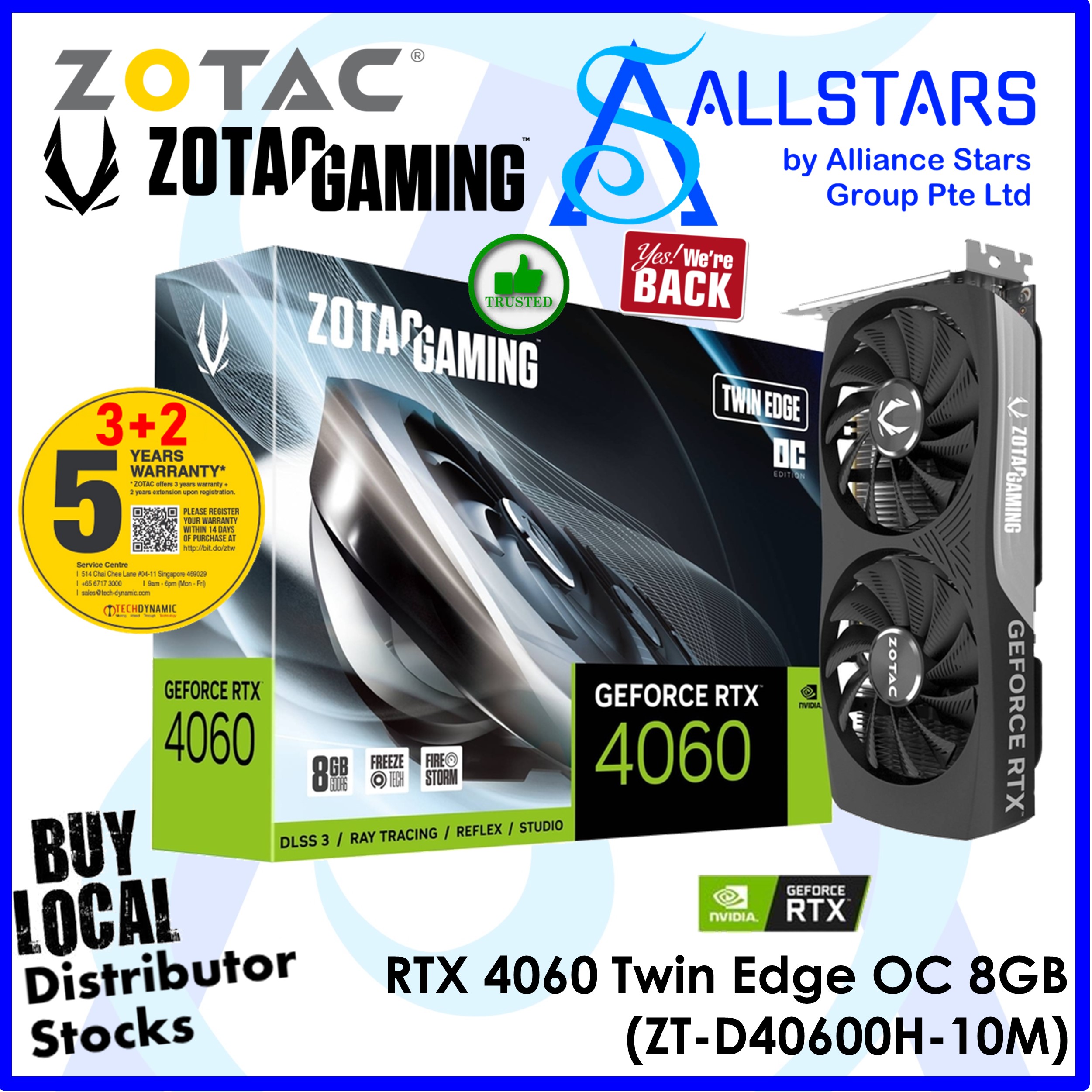 ALLSTARS DIY GPU PROMO) ZOTAC RTX 4060 Twin Edge OC 8GB PCI