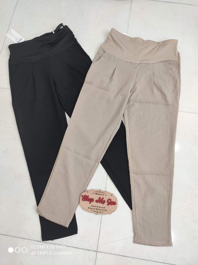 Long Maternity Pants Made of Soft and Smooth Fabric