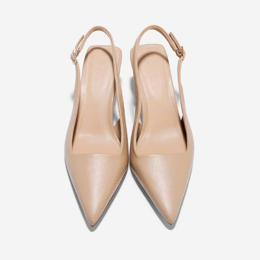 Vascara Giày spool heel slingback mũi nhọn - BMN 0652