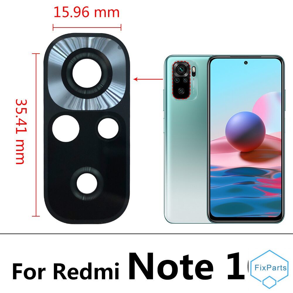 Rear Back Camera Glass Lens For Xiaomi Redmi Note 10 / Note 10s / Note 10 Pro / Note 10 5G With Adhesive Sticker. 