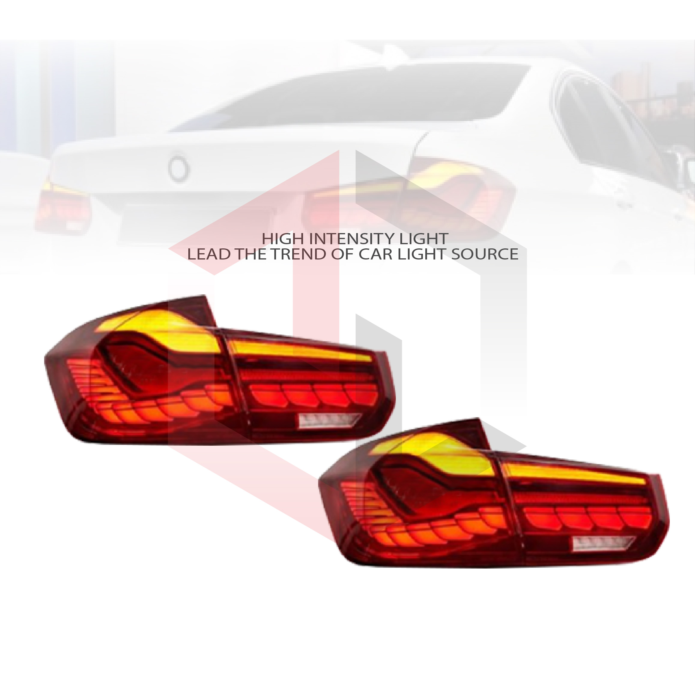 FK NEW Pair LED Lightbar REAR LIGHTS BMW 3-series F30 Saloon 12-15 red smoke LHD main image 0