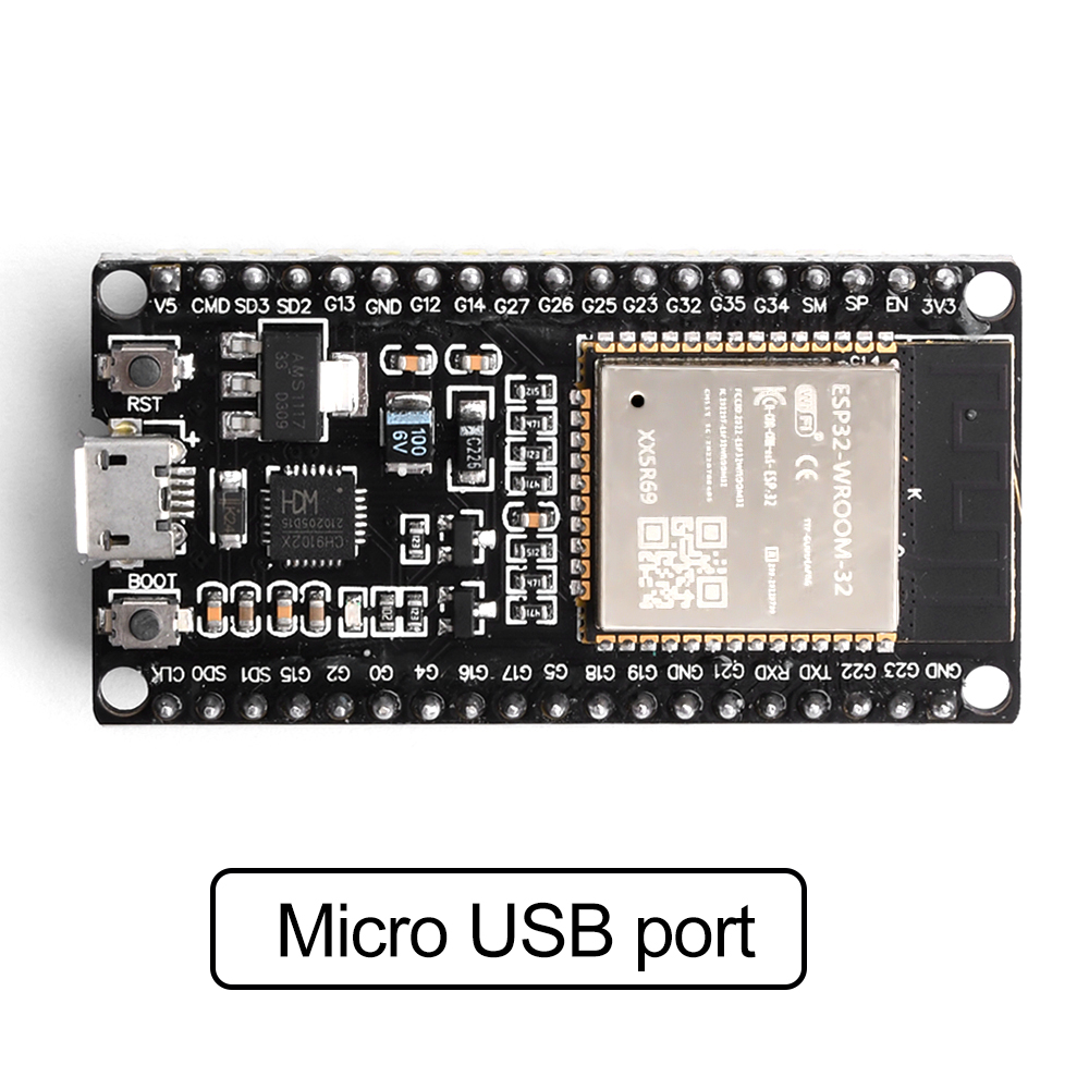 DIPPRUN ESP32 Development Board WiFi Bluetooth Ultra-Low Power Consumption Dual Core WiFi NodeMCU Processor ESP32-WROOM-32D