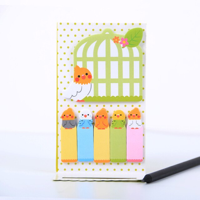 1PC Animal Cat Panda Cute Kawaii Sticky Notes Memo Pad School Supplies Planner Stickers Paper Bookmarks