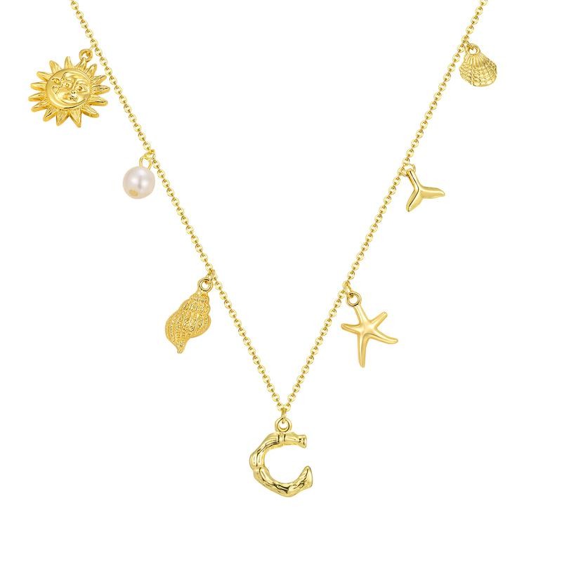 Elegant%20Fashion%20Gold%20Initial%20Charm%20Necklace%20for%20Women%20Shell%20Letter%20Necklaces%20Charms%20Pendant%20Boho%20Summer%20Seashell%20Beach%20Starfish%20Surfer%20Letter%20Necklace%20Luck%20Initial%20Pendant%20-%20Image%205