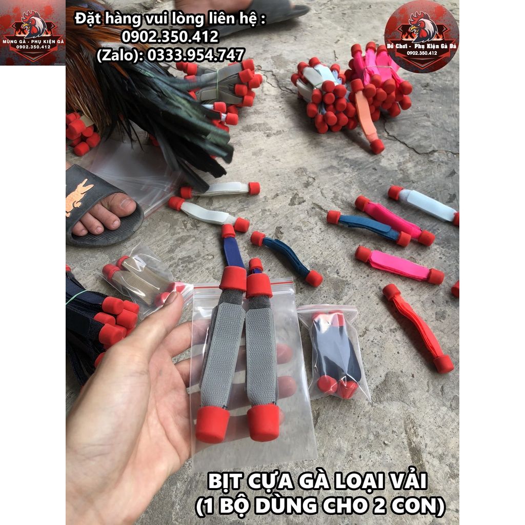 Bịt Cựa Gà Nòi Loại Vải (1 Bộ Dùng Cho 2 Con)