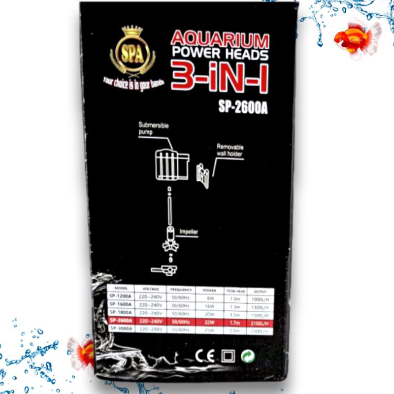 Pompa aquarium hidroponik kolam SPA SP 2600A
