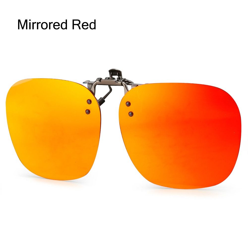 Prescription Eyeglasses Mirrored Clip On Flip Up Sunglasses